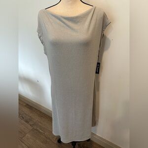 La Vie en Rose Super Soft  Dress Lingerie Pajama Grey Mini Scoop Neck SZ M